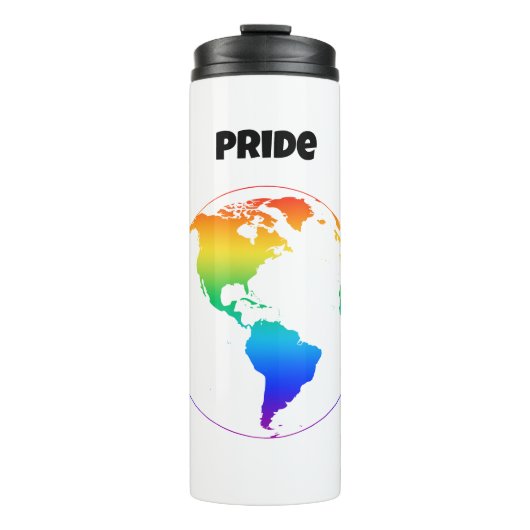 Rainbow-gefärbte Erde Thermosbecher (Vorderseite)