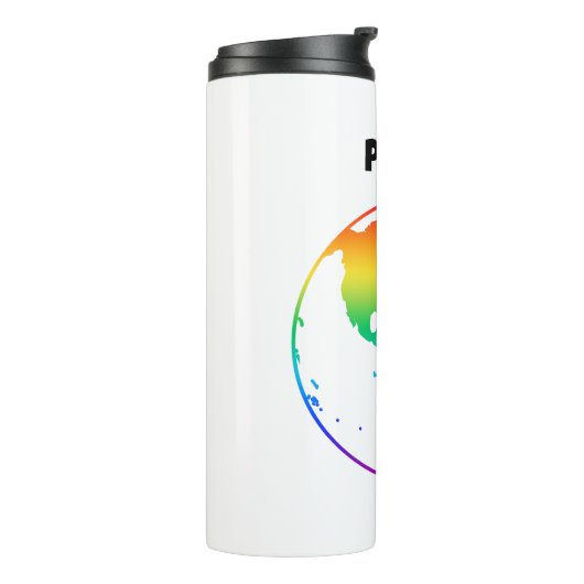 Rainbow-gefärbte Erde Thermosbecher (Nach links gedreht)