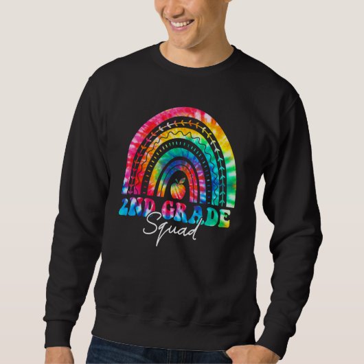 Rainbow Gefärbte Krawatte 2. Klasse Sweatshirt (Vorderseite)