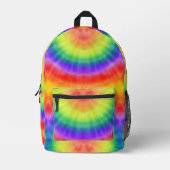 Rainbow-Gefärbte Krawatte Bedruckter Rucksack (Vorderseite)