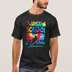Rainbow Gefärbte Krawatte Brillen High School Zurü T-Shirt