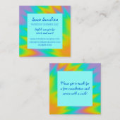 Rainbow Gefärbte Krawatte Business Card Quadratische Visitenkarte (Vorne/Hinten)