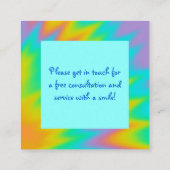 Rainbow Gefärbte Krawatte Business Card Quadratische Visitenkarte (Rückseite)