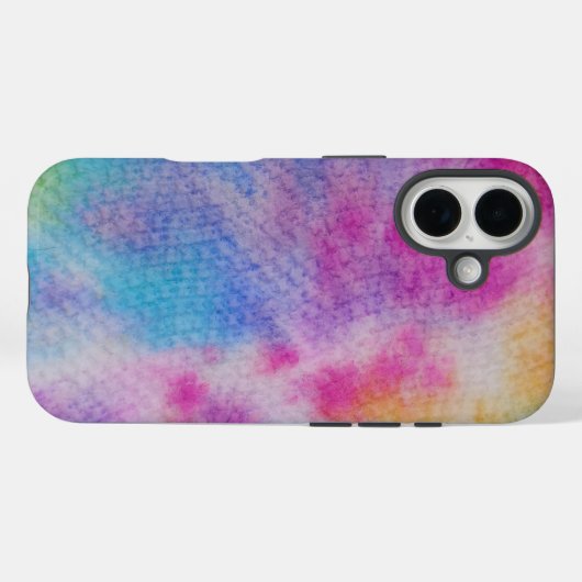 Rainbow-Gefärbte Krawatte Case-Mate iPhone Hülle (Rückseite (Horizontal))