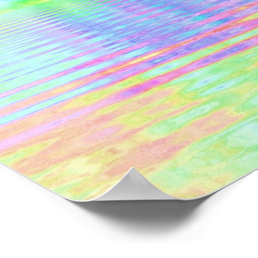 Rainbow Gefärbte Krawatte Clouds Pastel Poster (Ecke)