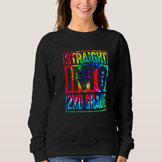 Rainbow-Gefärbte Krawatte direkt in 2. Klasse Sweatshirt (Vorderseite)