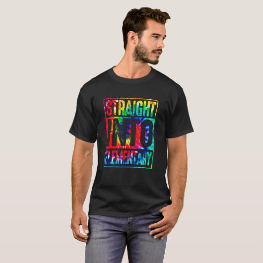 Rainbow-Gefärbte Krawatte direkt in den Elementarb T-Shirt (Vorne ganz)