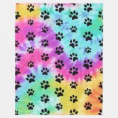 Rainbow-Gefärbte Krawatte Fleecedecke (Vorderseite)