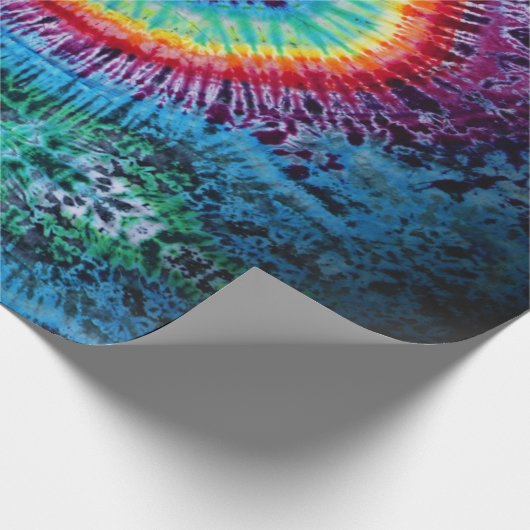Rainbow Gefärbte Krawatte Geschenkpapier (Ecke)
