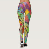 Rainbow Gefärbte Krawatte Harlequin Herringbone & Leggings (Rückseite)