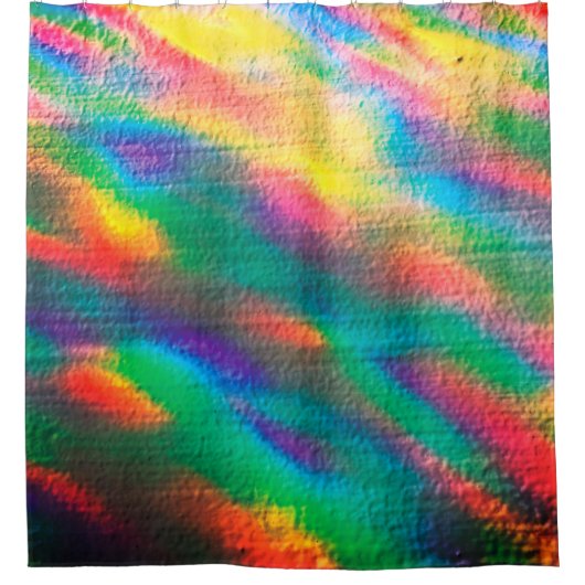 Rainbow Gefärbte Krawatte Hippy Boho Summer Beach Duschvorhang (Vorderseite)