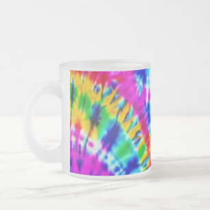 Rainbow-gefärbte Krawatte-Kaffee-Tasse Mattglastasse