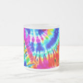 Rainbow-gefärbte Krawatte-Kaffee-Tasse Mattglastasse (Mittel)