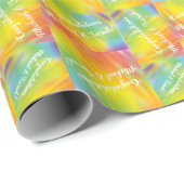 Rainbow Gefärbte Krawatte Kinderdusche Geschenkpapier (Rolleneckpunkt)