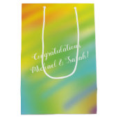 Rainbow Gefärbte Krawatte Kinderdusche Mittlere Geschenktüte (Rückseite)