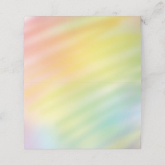 Rainbow Gefärbte Krawatte Kinderdusche Platzkarte (Außenseite Aufgefaltet)