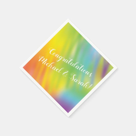 Rainbow Gefärbte Krawatte Kinderdusche Serviette (Ecke)