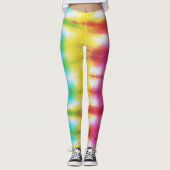 Rainbow-Gefärbte Krawatte Leggings (Vorderseite)