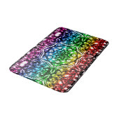 Rainbow Gefärbte Krawatte Mandala Star Badematte (Schrägansicht)