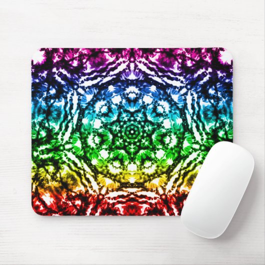 Rainbow Gefärbte Krawatte Mandala Star Mousepad (Mit Mouse)