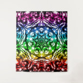 Rainbow Gefärbte Krawatte Mandala Star Retro Wandteppich (Vorderseite)