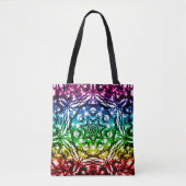 Rainbow Gefärbte Krawatte Mandala Star Tasche (Vorderseite)