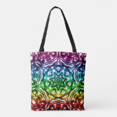 Rainbow Gefärbte Krawatte Mandala Star Tasche (Rückseite)