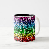 Rainbow Gefärbte Krawatte Mandala Star Zweifarbige Tasse (VorderseiteRechts)