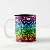 Rainbow Gefärbte Krawatte Mandala Star Zweifarbige Tasse (Links)