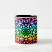 Rainbow Gefärbte Krawatte Mandala Star Zweifarbige Tasse (Mittel)