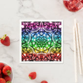Rainbow Gefärbte Krawatte Mandala Starparty Serviette (Beispiel)