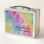 Rainbow-Gefärbte Krawatte Metall Brotdose (Rückseite)