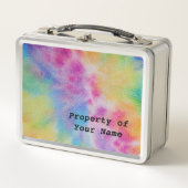 Rainbow-Gefärbte Krawatte Metall Brotdose (Vorderseite)