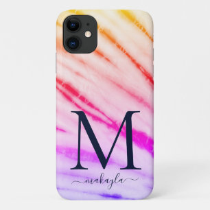 Rainbow-Gefärbte Krawatte Monogramm  Case-Mate iPhone Hülle