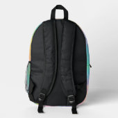 Rainbow Gefärbte Krawatte Muster Personalisiert Bedruckter Rucksack (Rückseite)