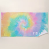 Rainbow Gefärbte Krawatte Muster Personalisiert Strandtuch (Vorderseite)