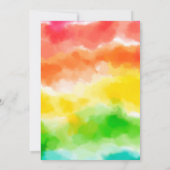 Rainbow Gefärbte Krawatte Party Geburtstag Einladu Einladung (Rückseite)