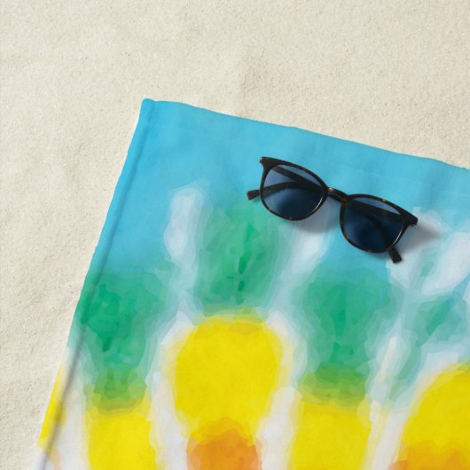 Rainbow-Gefärbte Krawatte-Party Strandtuch (Beispiel)