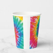 Rainbow Gefärbte Krawatte Pattern Novelty Pappbecher (Rechts)