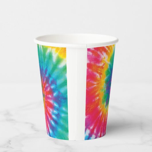 Rainbow Gefärbte Krawatte Pattern Novelty Pappbecher (Rechts)