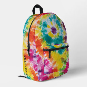 Rainbow Gefärbte Krawatte Personalisiert farbig Bedruckter Rucksack