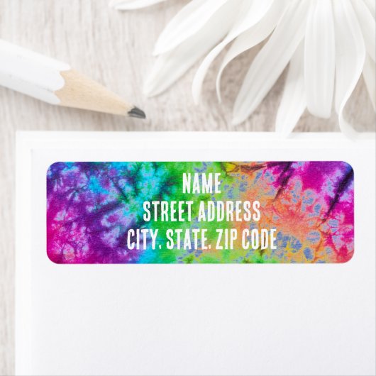 Rainbow Gefärbte Krawatte: Rücksendeadresse (Insitu)