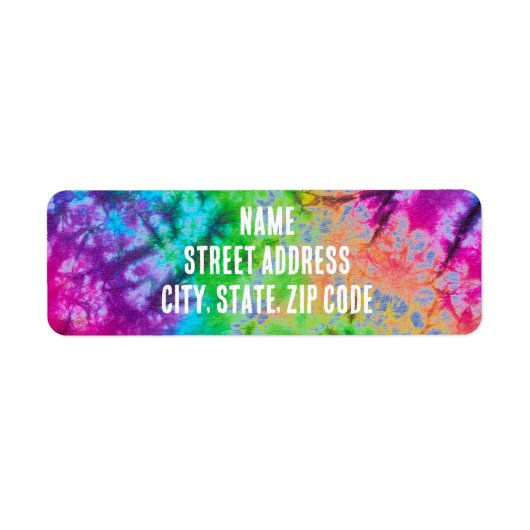 Rainbow Gefärbte Krawatte: Rücksendeadresse (Vorne)