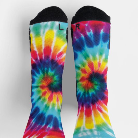 Rainbow-Gefärbte Krawatte Socken (Oben)