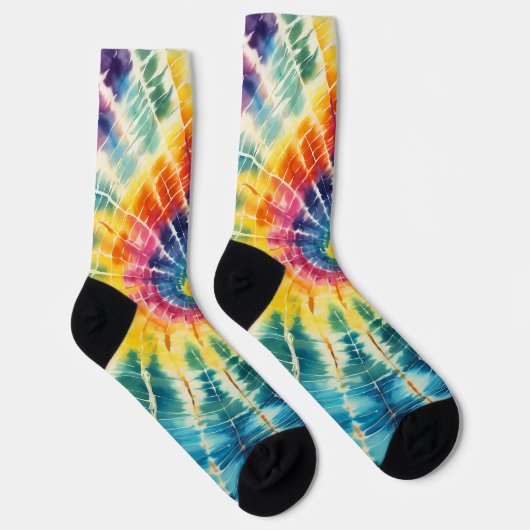 Rainbow-Gefärbte Krawatte Socken (Rechts)