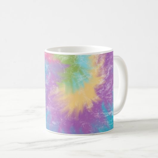 Rainbow Gefärbte Krawatte Swirl Kaffeetasse (VorderseiteRechts)