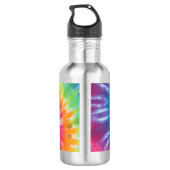 Rainbow Gefärbte Krawatte Swirl Trinkflasche (Rückseite)