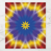 Rainbow-Gefärbte Krawatte Weinetikett (Einzelnes Label)