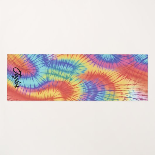 Rainbow Gefärbte Krawatte Yoga Mat mit individuell Yogamatte (Vorderseite (Horizontal))