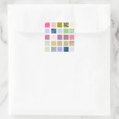 Rainbow-gekachelte Quadrate Quadratischer Aufkleber (Tasche)